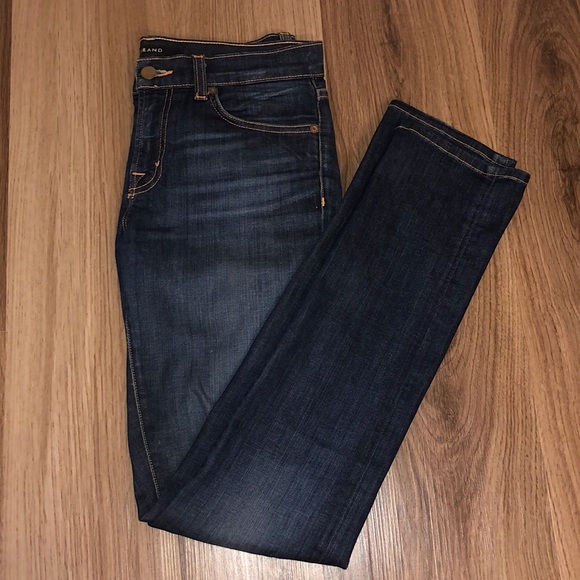 J Brand Mid Rise Straight Leg Jeans 